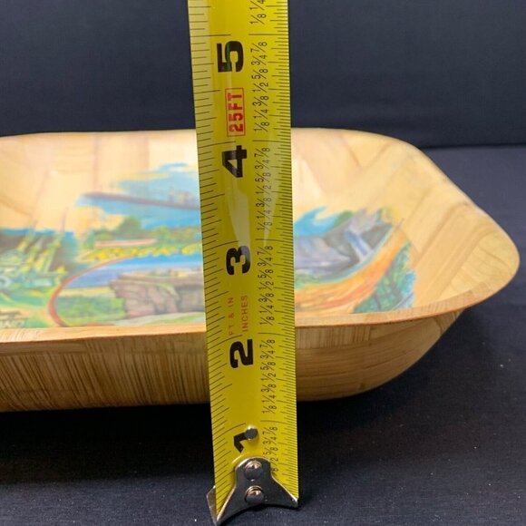 Vintage Rock City Hand Woven Bamboo Souvenir Bowl Basket - Picture 7 of 11